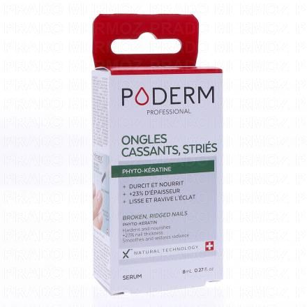 PODERM Nourrissant - S&eacute;rum ongles cassants, stri&eacute;s 8ml
