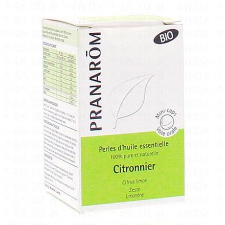 PRANAROM Perles d'huile essentielle Citronnier bio x60