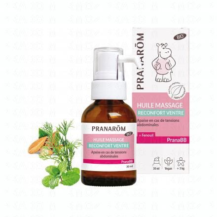 PRANAROM PranaBB Huile de massage réconfort ventre 30ml