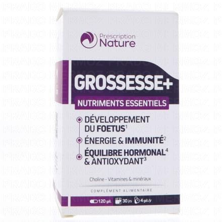 PRESCRIPTION NATURE Grossesse + Nutriments Essentiels x120 gélules