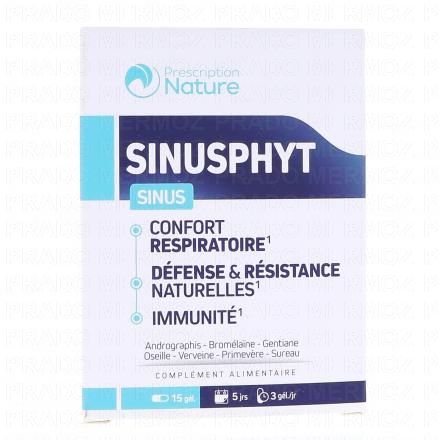 PRESCRIPTION NATURE Sinusphyt 15 gélules
