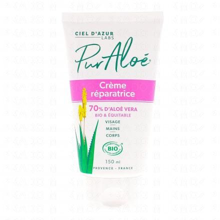 PUR ALOE Crème réparatrice bio Aloe Vera 70% tube 150ml