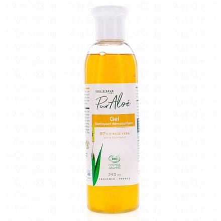 PUR ALOE Gel nettoyant démaquillant bio Aloe Vera 87% flacon 250ml