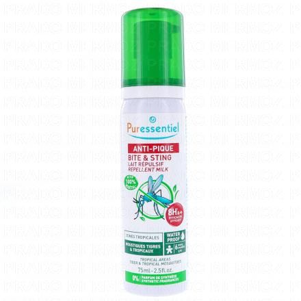 PURESSENTIEL Anti pique Lait répulsif Zones tropicales Flacon 75ml