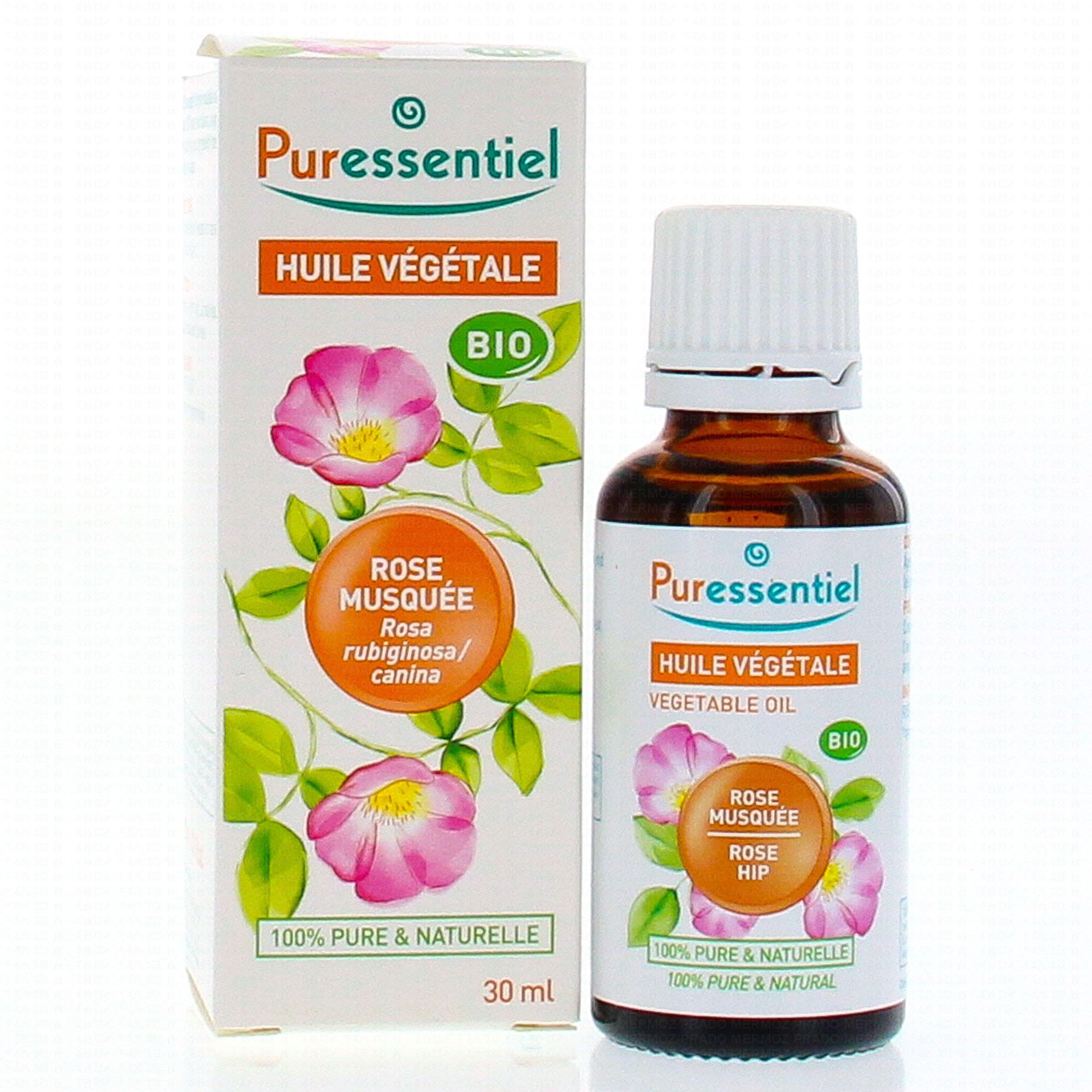 PURESSENTIEL Huile Végétale Rose Musquée flacon 30 ml Parapharmacie en ligne Prado Mermoz