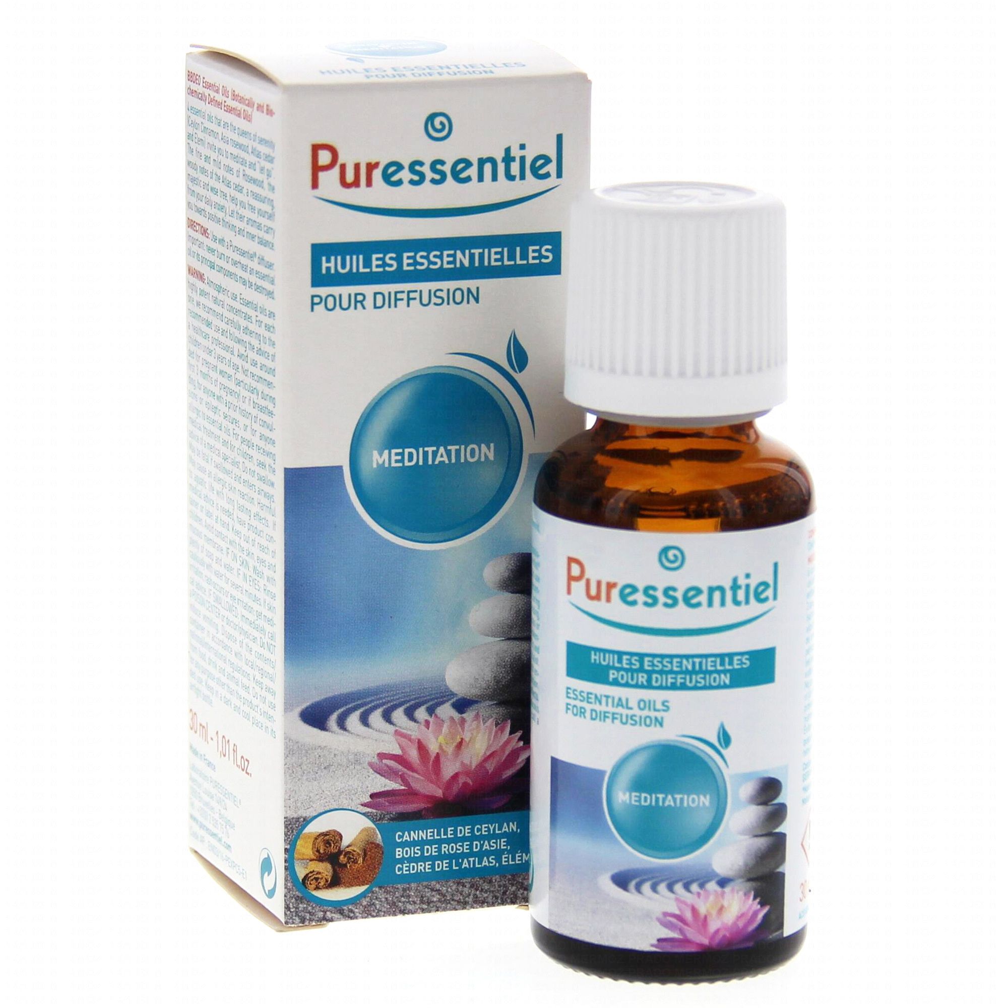 PURESSENTIEL Diffuseur Huiles essentielles méditation flacon 30ml -  Parapharmacie Prado Mermoz