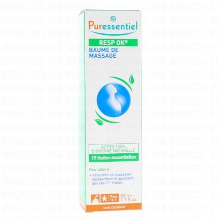 PURESSENTIEL Resp Ok - Baume de massage aux 19 huiles essentielles