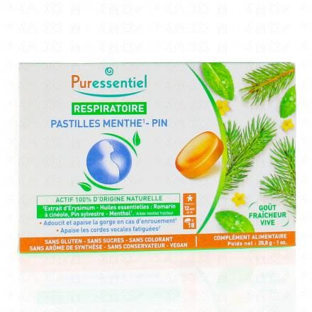 PURESSENTIEL Respiratoire Pastilles Menthe-Pin x18 pastilles