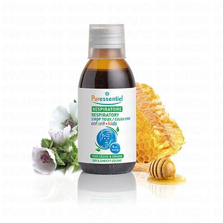 PURESSENTIEL Respiratoire Sirop toux sèche et grasse enfant 140ml