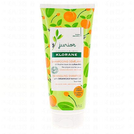 KLORANE Petit junior shampooing démêlant parfum pêche (tube de 200 ml)