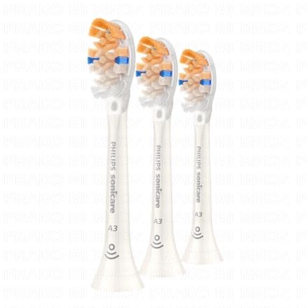 Philips Sonicare A3 Premium T&ecirc;tes de brosse de rechange souple x2 + 1 offerte