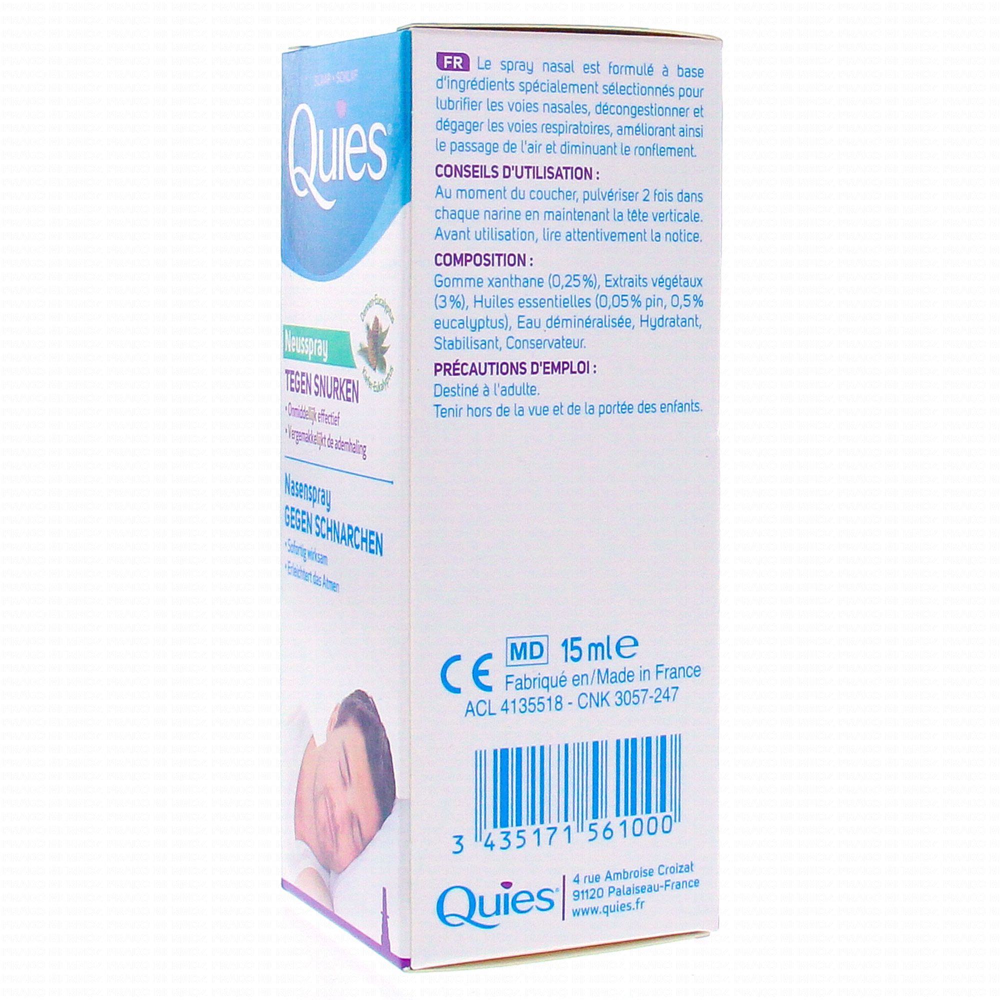 Spay Nasal Quies anti-ronflement