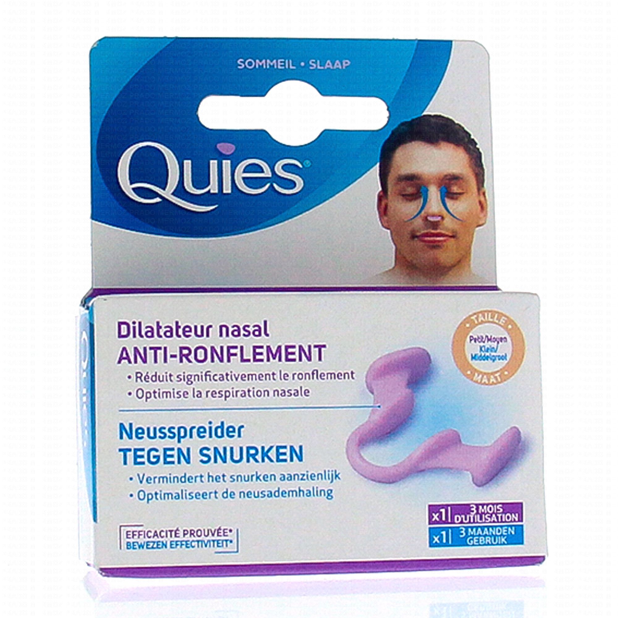 QUIES Dilatateur nasal Anti ronflement x1 (3mois) - Parapharmacie