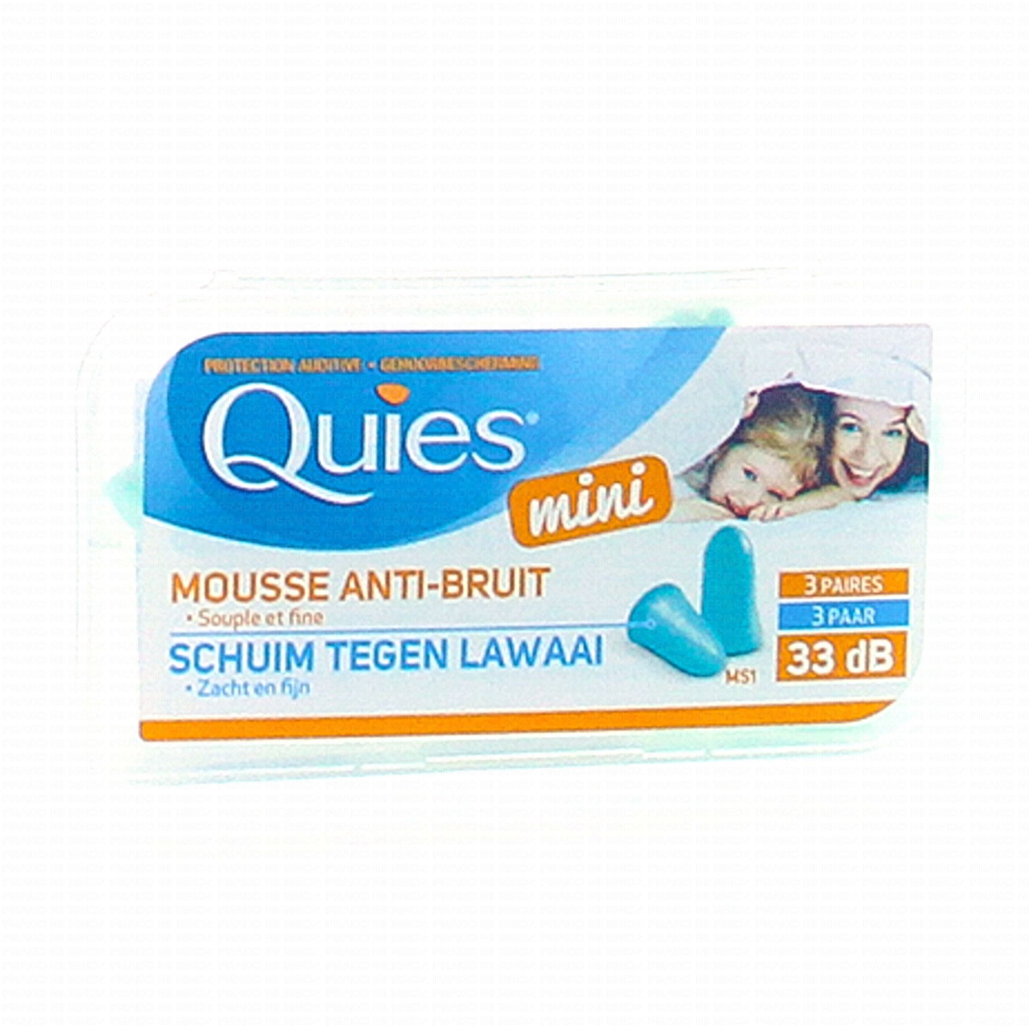 Quies Mini Mousse Anti-Bruit - 3 Paires