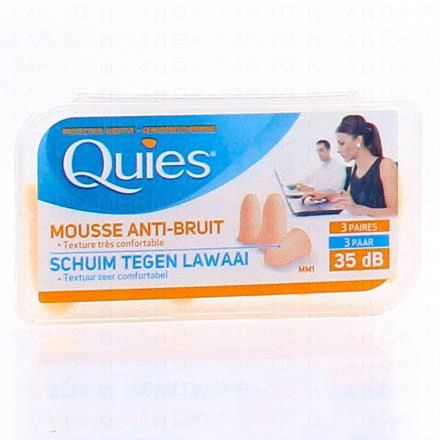 QUIES Mousse anti-bruit 3paires