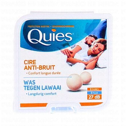 QUIES Protection auditive cire naturelle boîte de 8 paires