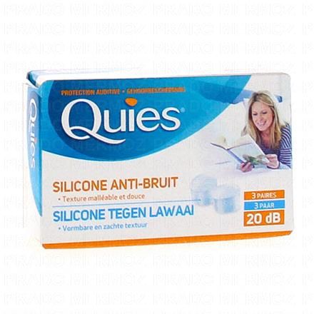 QUIES Protection auditive silicone Anti-Bruit x3 paires