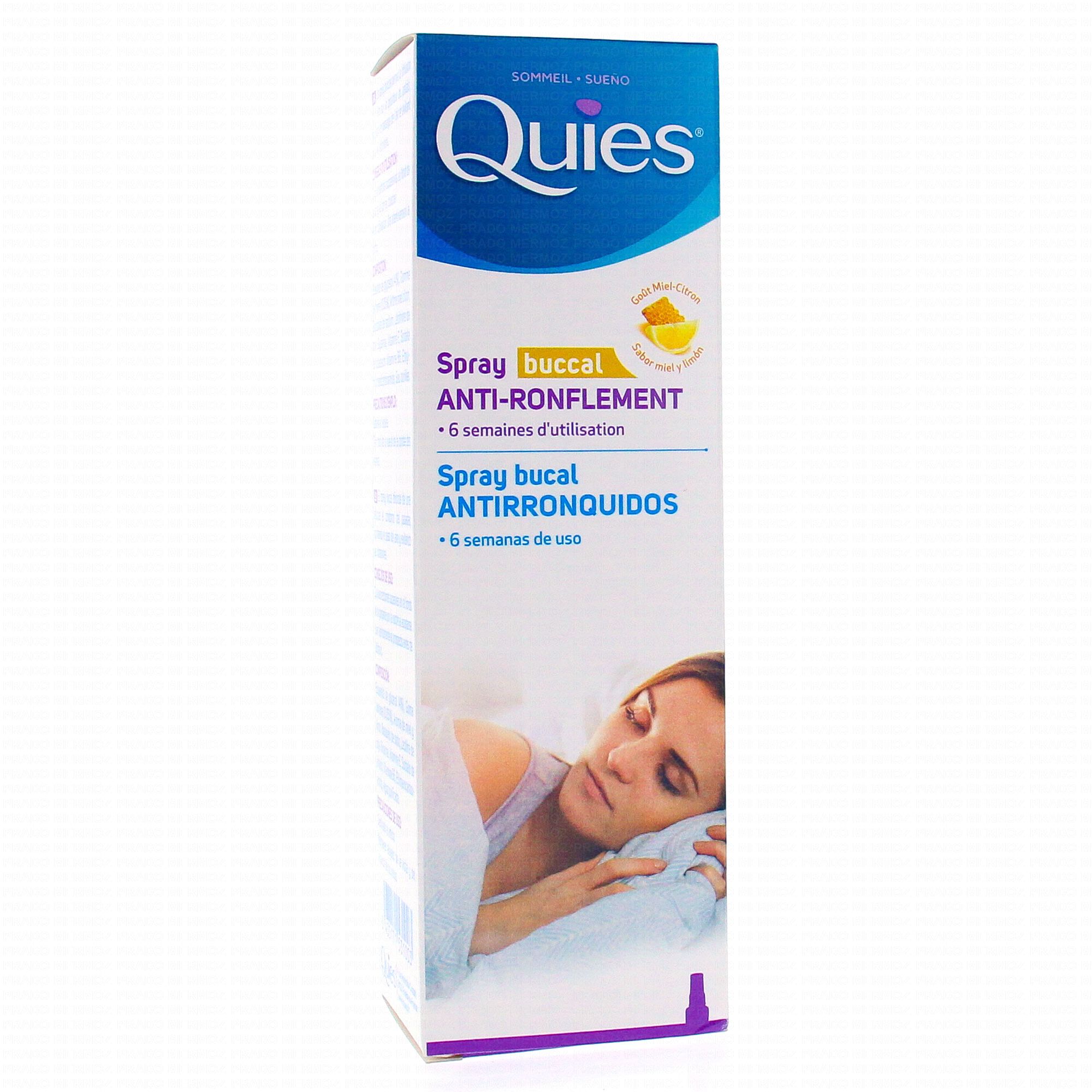 QUIES Spray buccal anti ronflement goût miel citron spray 70ml -  Parapharmacie Prado Mermoz