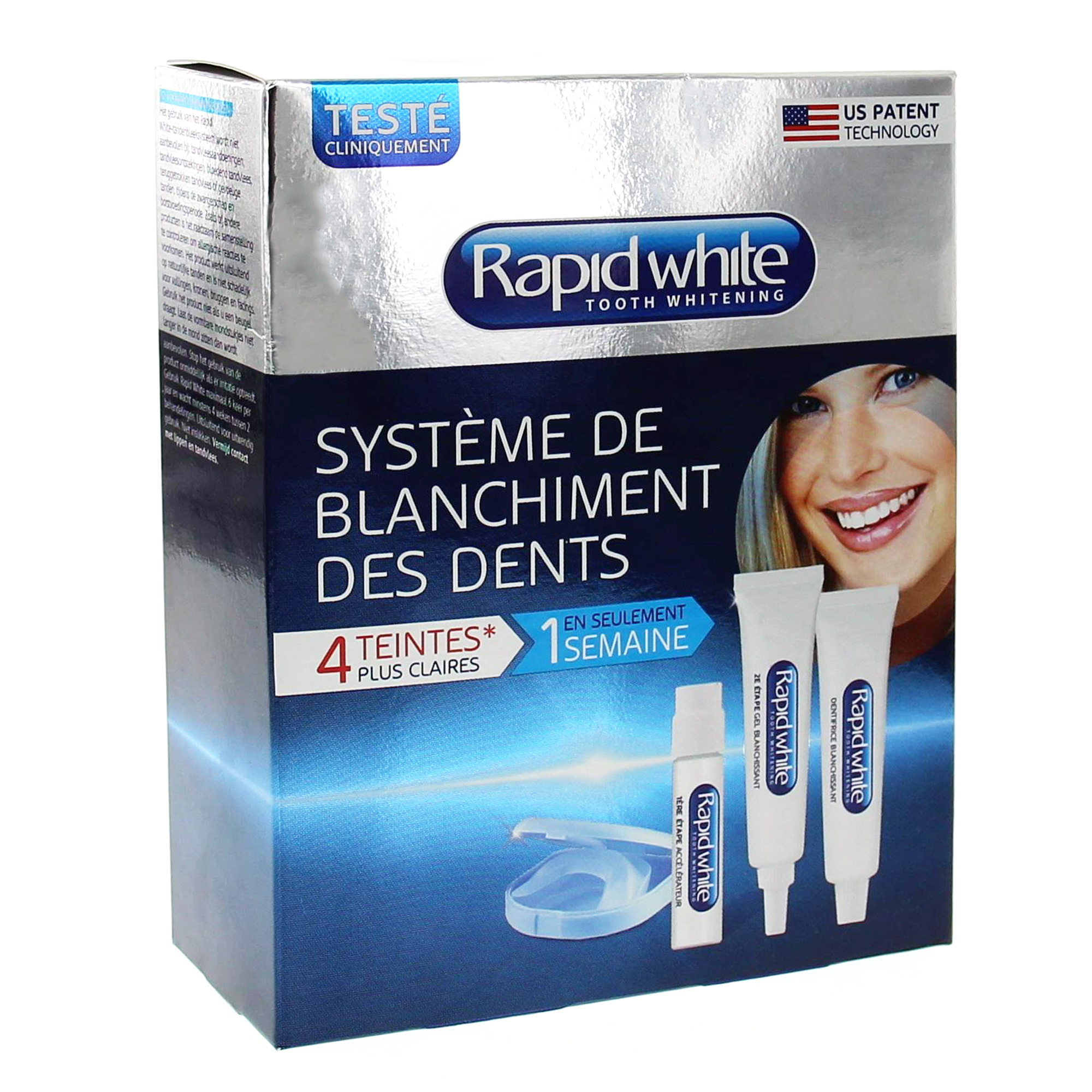 RAPID WHITE Kit de blanchiment des dents - Parapharmacie Prado Mermoz