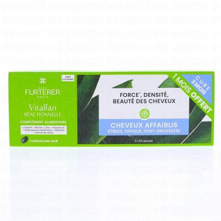 RENE FURTERER Vitalfan anti-chute de cheveux réactionnelle lot de 3 x 30 capsules