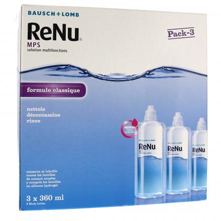 RENU - mps solution multifonctions lentilles souples BAUSCH & LOMB llot de 3 flacons 360ml