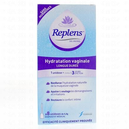 REPLENS Gel hydratation vaginale longue durée (boîte de 8 unidoses)