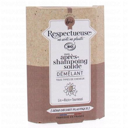 RESPECTUEUSE Apr&egrave;s shampooing solide d&eacute;m&ecirc;lant 40g