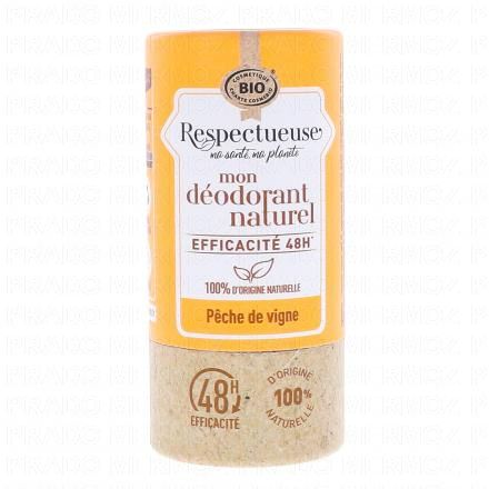 RESPECTUEUSE Mon D&eacute;odorant Naturel P&ecirc;che de Vigne bio 50g