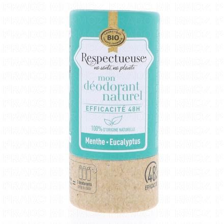 RESPECTUEUSE Mon Déodorant naturel Bio Menthe Eucalyptus 50g