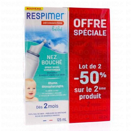 RESPIMER Décongestion bébé - Spray nasal hypertonique 125ml (lot de 2)