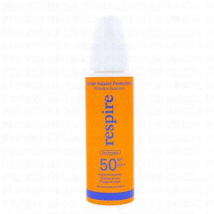 RESPIRE Cr&egrave;me solaire protectrice SPF50 Flacon 100ml