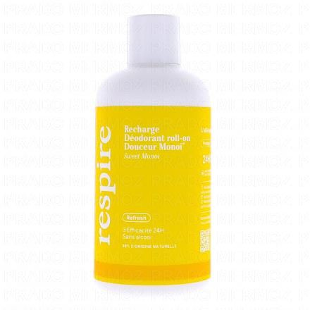 RESPIRE Déodorant roll-on douceur Monoï (recharge 150ml)