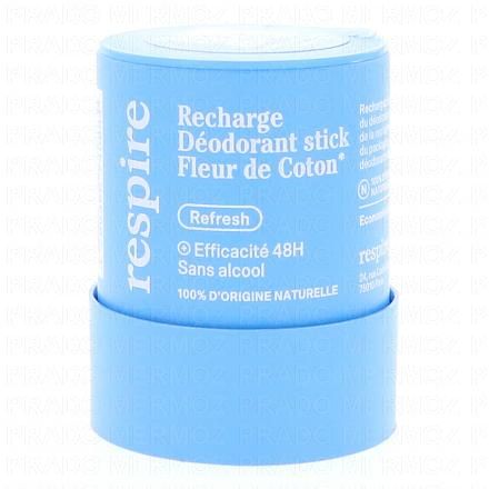 RESPIRE Déodorant stick fleur de coton (eco recharge 50g)