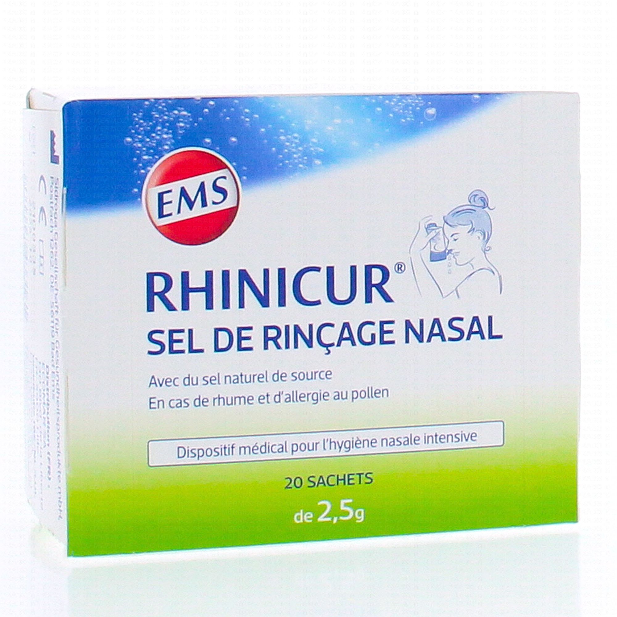 Rhinicur Douche nasal + 4 sachets de sel de rinçage nasal - Pharmacie en  ligne