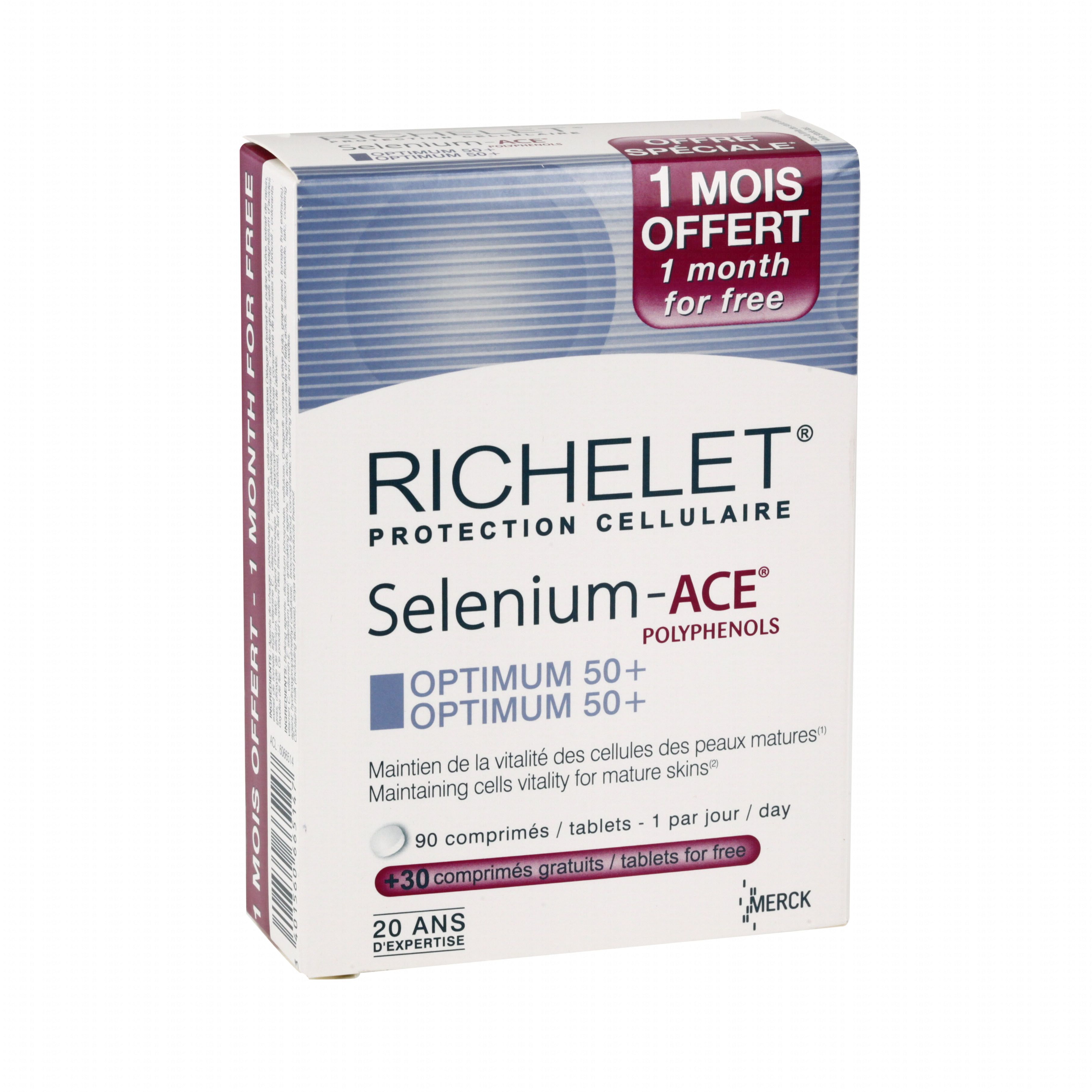 RICHELET Selenium ace optimum 50+ 90 comprimés + 30 offerts