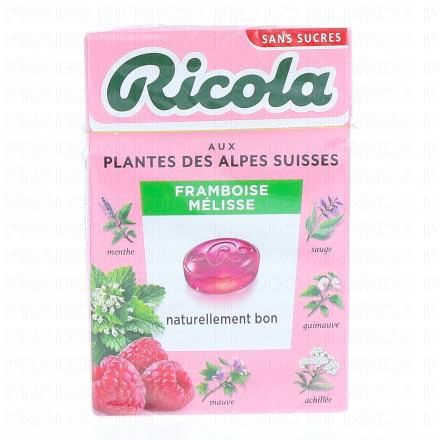 RICOLA Bonbons framboise m&eacute;lisse sans sucres 50g