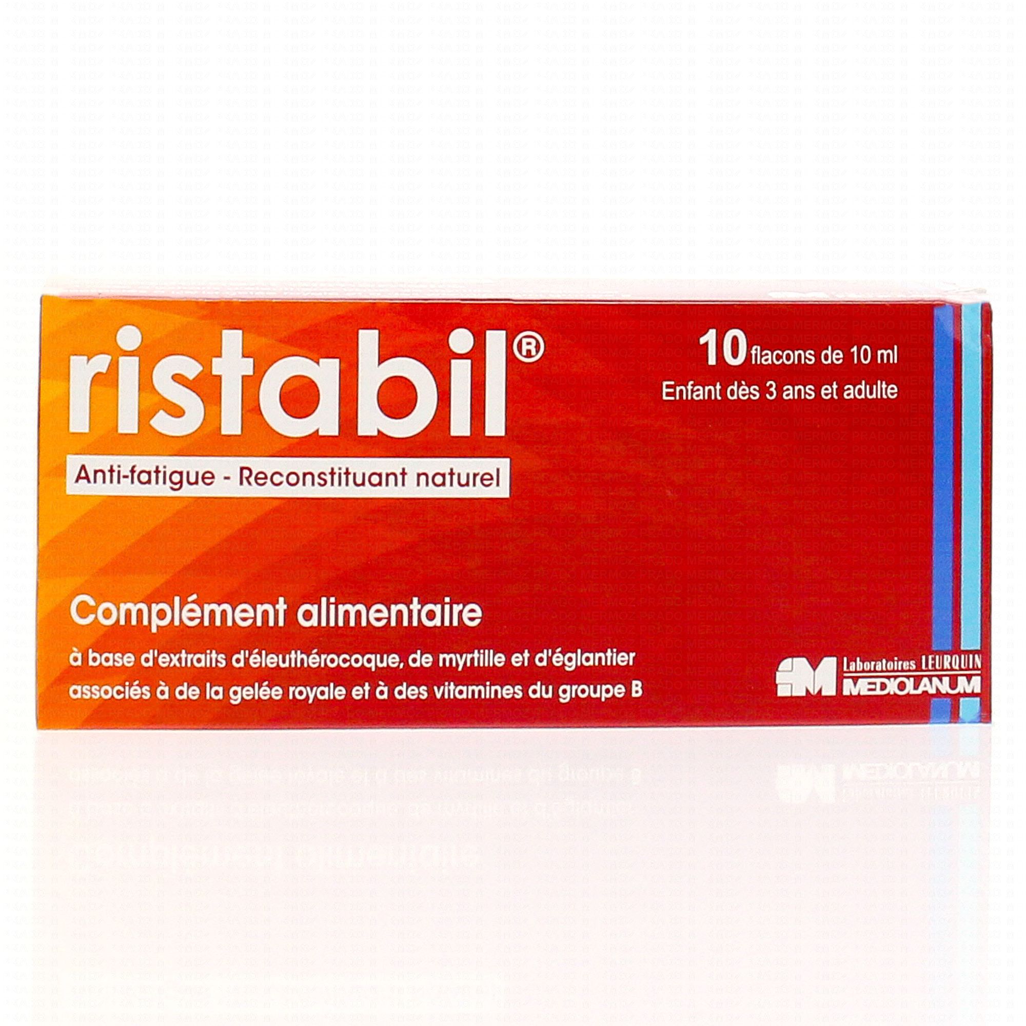 RISTABIL Anti fatigue 10 flacons de 10ml - Parapharmacie Prado Mermoz