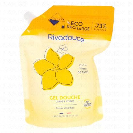 RIVADOUCE Gel douche parfum fleur de tiaré (recharge 750 ml)