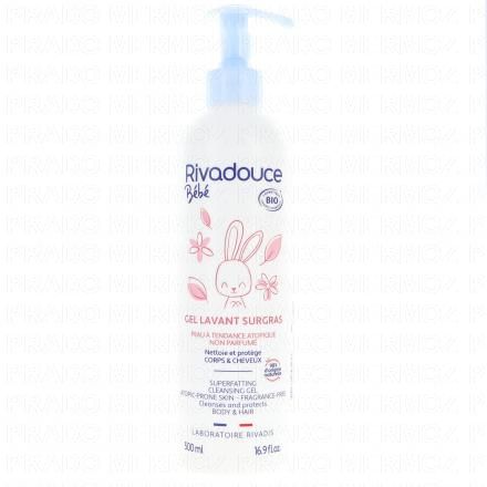 RIVADOUCE Gel lavant surgras bébé bio 500ml