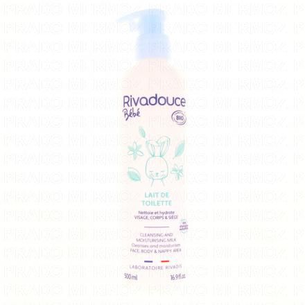 RIVADOUCE Lait de toilette bébé bio 500ml