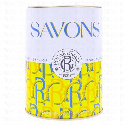 ROGER & GALLET Boîte 3 savons parfumés Fresh Wood