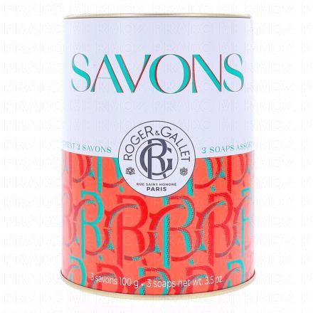 ROGER & GALLET Boite 3 savons parfumés Pop Orange