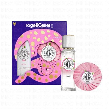 ROGER & GALLET Coffret Eau Parfumée Bienfaisante Rose 30ml et Savon 100g