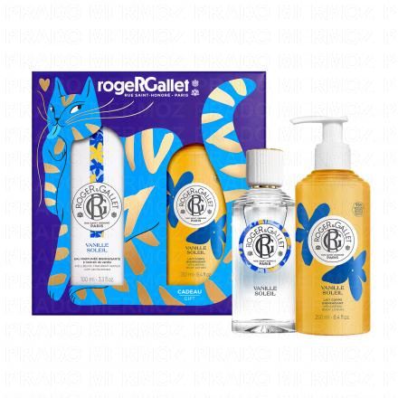 ROGER & GALLET Coffret Eau Parfumée Bienfaisante Vanille Soleil 100ml et son Lait Corps