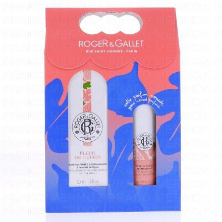 ROGER & GALLET Fleur de Figuier - Eau Parfumée Bienfaisante 30ml + Parfum Solide Bienfaisant 5g