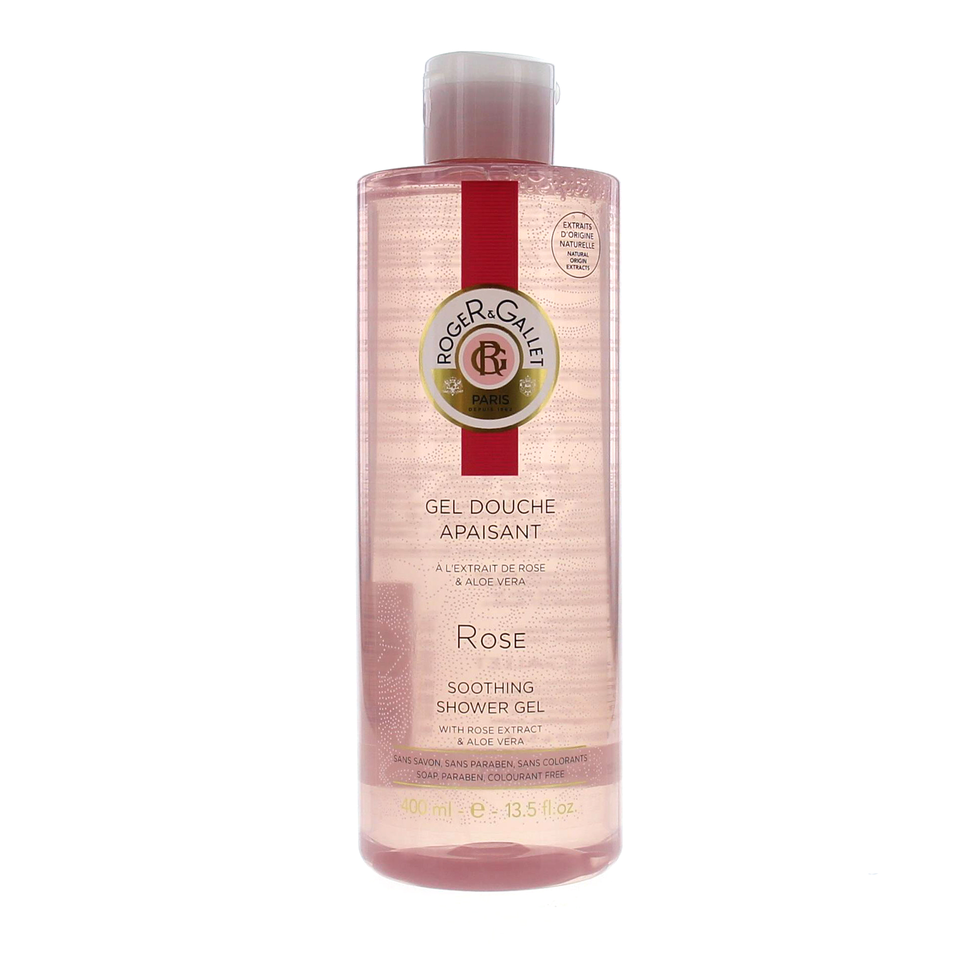 Roger Gallet Gel Douche à La Rose Apaisant Flacon 400ml