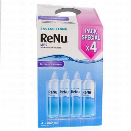 RENU - mps solution multifonctions lentilles souples BAUSCH & LOMB 4 x 360ml + 4 étuis de lentilles 2