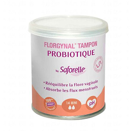 SAFORELLE Florgynal tampons probiotique mini (bo&icirc;te de 14)