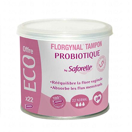 SAFORELLE Florgynal tampons probiotique normaux (boîte de 22)