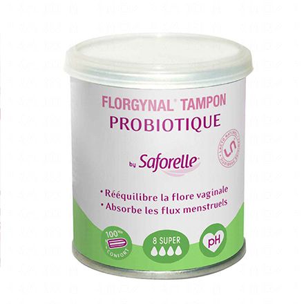SAFORELLE Florgynal tampons probiotique super (boîte de 8)
